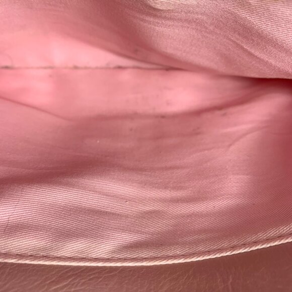 Etienne Aigner Ballet Pink Leather Shoulder Bag Zip Closure Dividers Pockets - Picture 13 of 16